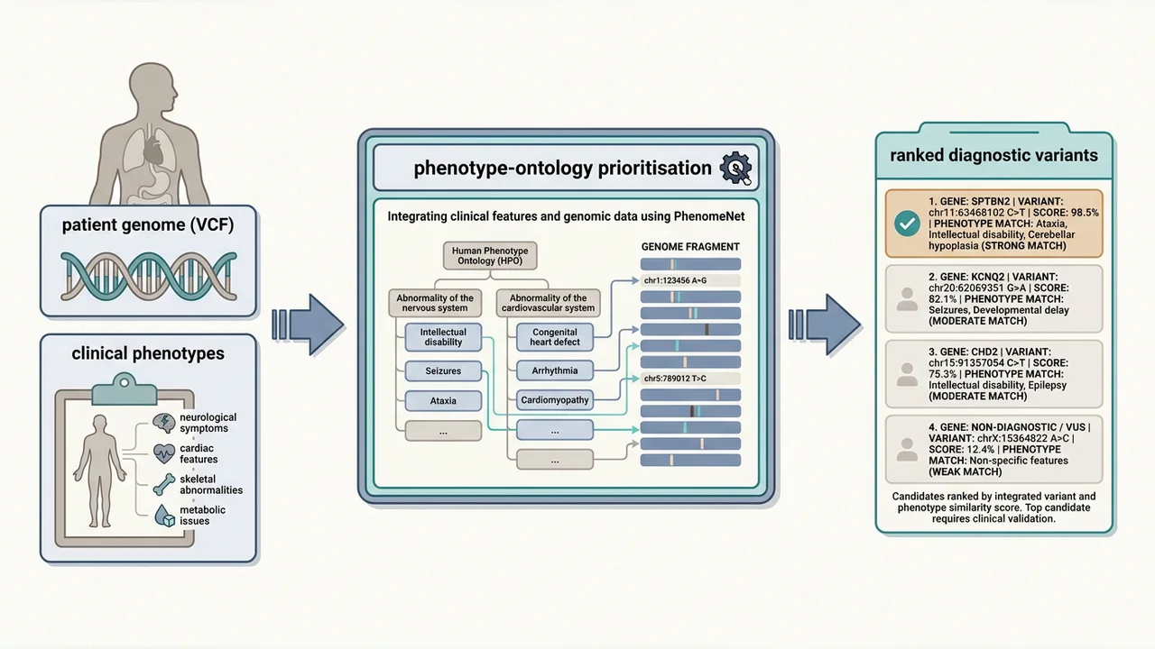 Improvement of genetic variant prioritization technology — research illustration